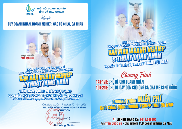 Quý Doanh nhân, Doanh nghiệp; Các Tổ chức, cá nhân