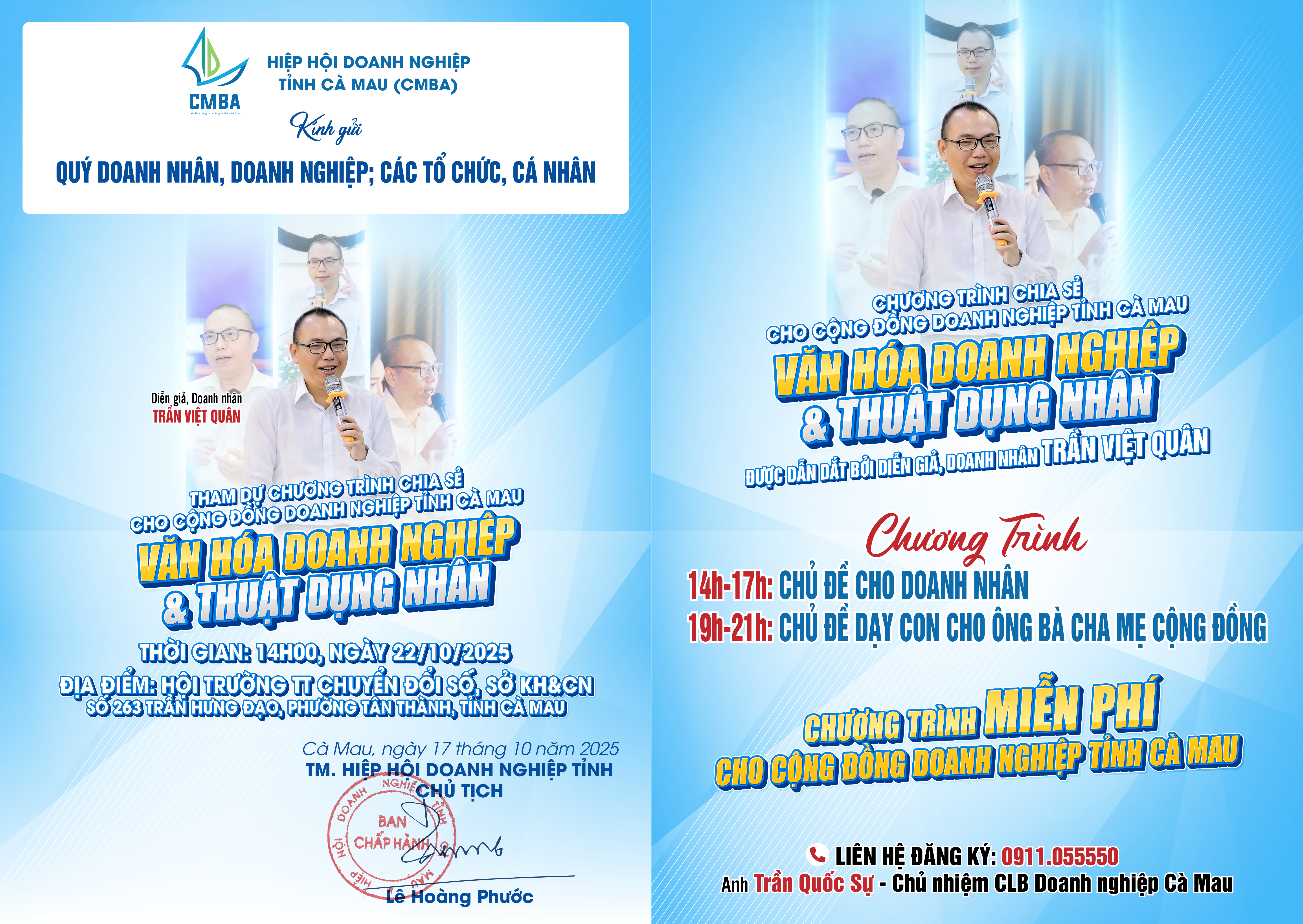 Quý Doanh nhân, Doanh nghiệp; Các Tổ chức, cá nhân